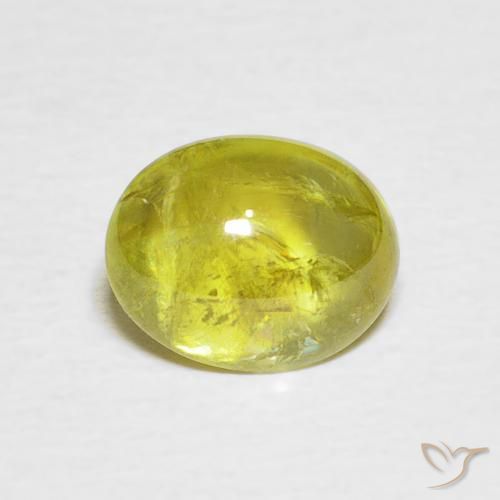 2.20ct Natural Verde terroso cálido esfena, Ovalada, Transparente