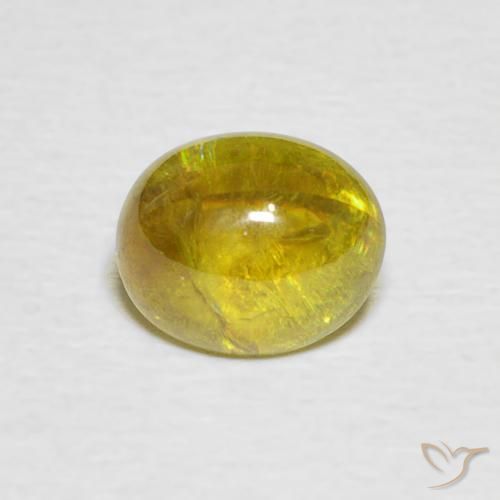 1.78ct Natural Amarillo medio esfena, Ovalada, Transparente
