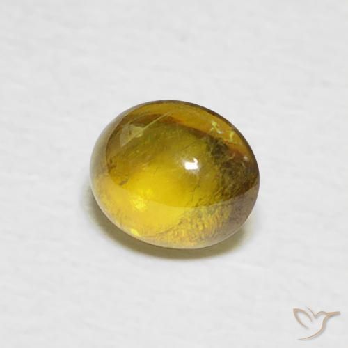 esfena Marrón medio natural de 0.69 ct, Ovalada, Transparente