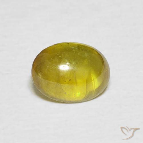 1.11ct Natural Amarillo medio esfena, Ovalada, Transparente