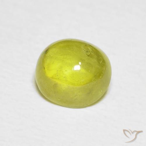 esfena Amarillo verdoso natural de 2.06 ct, Ovalada, Transparente