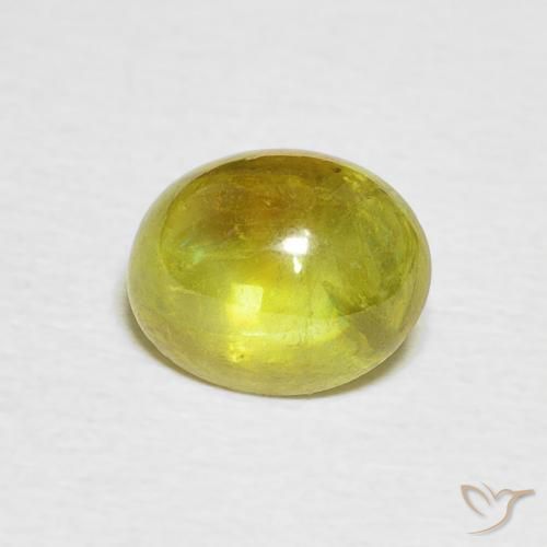 2.19ct Natural Verde medio esfena, Ovalada, Transparente