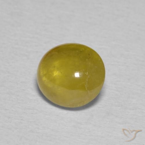 esfena Amarillo otoño natural de 0.99 ct, Ovalada, Transparente