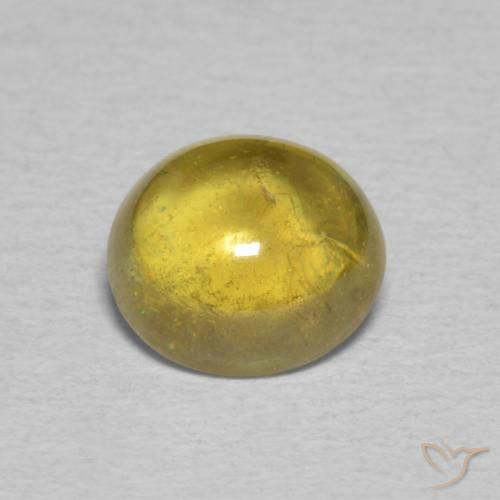 1.82ct Natural Amarillo dijón esfena, Ovalada, Transparente