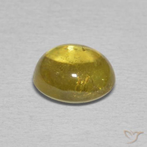 esfena Amarillo dijón natural de 1.82 ct, Ovalada, Transparente