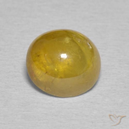2.06ct Natural Dorado marrón esfena, Ovalada, Transparente