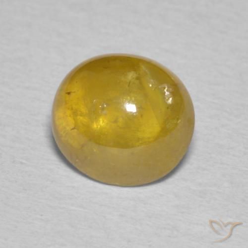 esfena Dorado marrón natural de 2.06 ct, Ovalada, Transparente
