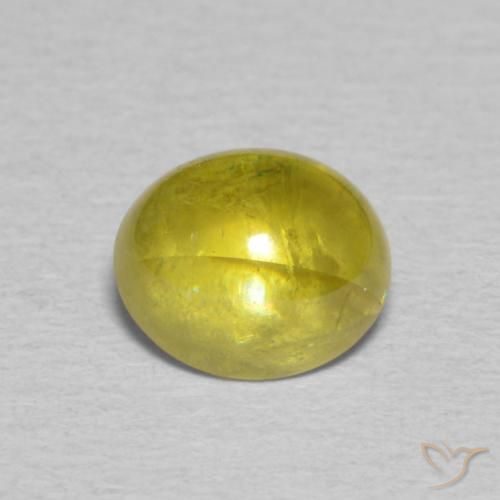 1.63ct Natural Amarillo medio esfena, Ovalada, Transparente