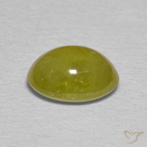 esfena Verde terroso cálido natural de 1.81 ct, Ovalada, Transparente