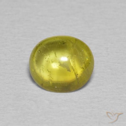 1.12ct Natural Amarillo limón esfena, Ovalada, Transparente
