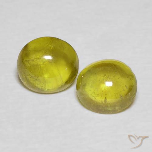 1.57ctw Natural Dorado terroso esfena, Ovalada, Transparente