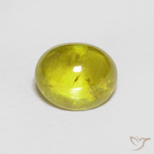 1.52ct Natural Amarillo medio esfena, Ovalada, Transparente