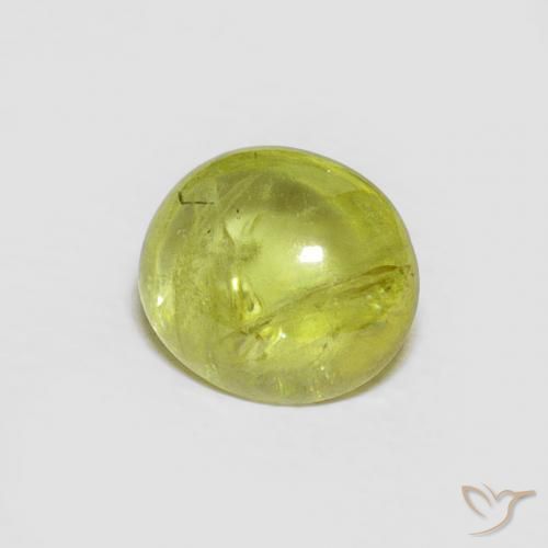 esfena Verde medio natural de 1.75 ct, Ovalada, Transparente