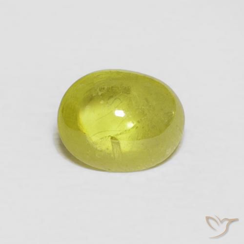1.19ct Natural Amarillo medio esfena, Ovalada, Transparente