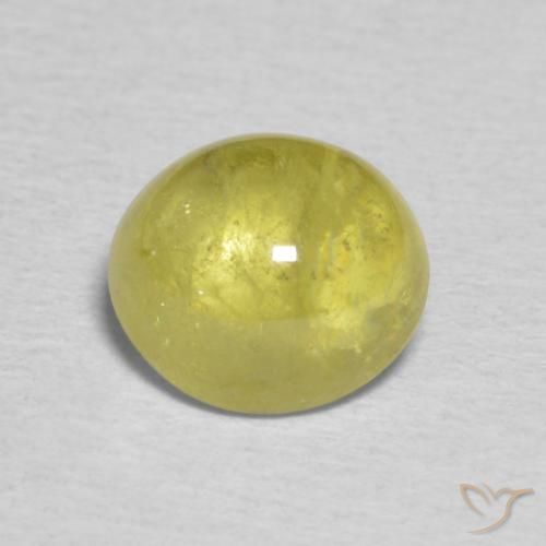 1.62ct Natural Marrón verde dorado esfena, Ovalada, Transparente