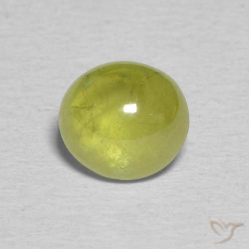 1.27ct Natural Verde amarillento esfena, Ovalada, Transparente
