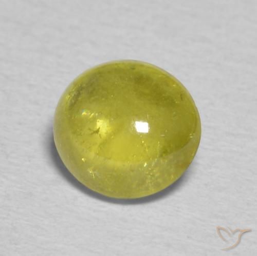 esfena Verde terroso cálido natural de 0.85 ct, Ovalada, Transparente