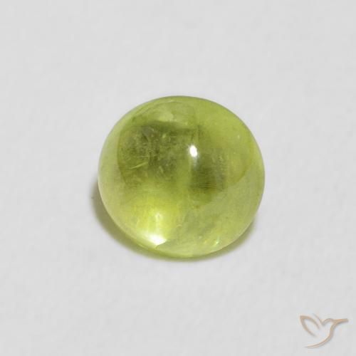 esfena Verde claro natural de 0.85 ct, Ovalada, Transparente