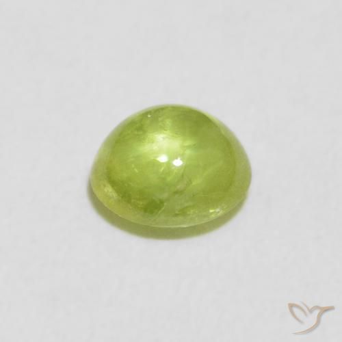 esfena Verde claro natural de 0.85 ct, Ovalada, Transparente