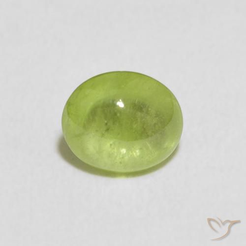 1.02ct Natural Verde vivo esfena, Ovalada, Transparente