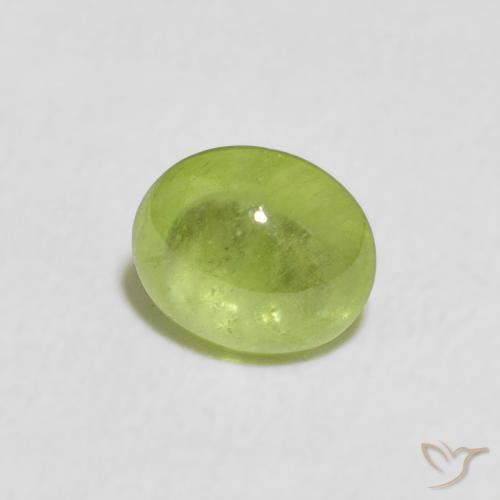 esfena Verde vivo natural de 1.02 ct, Ovalada, Transparente