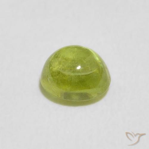 esfena Verde vivo natural de 0.67 ct, Ovalada, Transparente