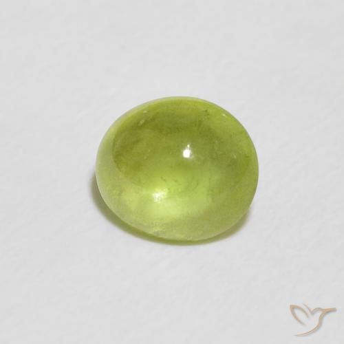 esfena Verde claro natural de 1.02 ct, Ovalada, Transparente