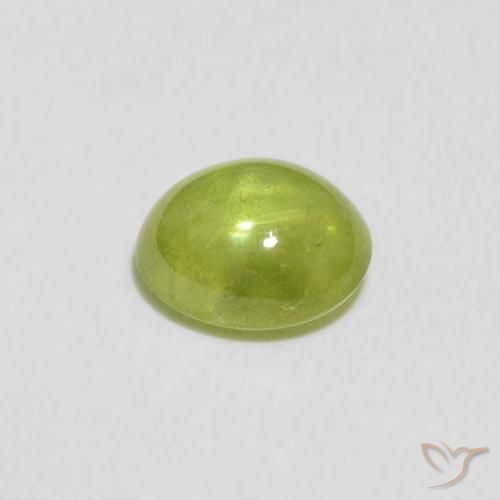 esfena Verde claro natural de 1.02 ct, Ovalada, Transparente