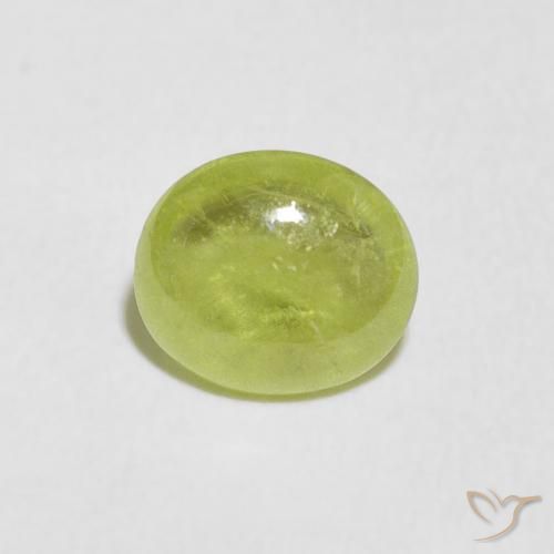 1.15ct Natural Verde vivo esfena, Ovalada, Transparente