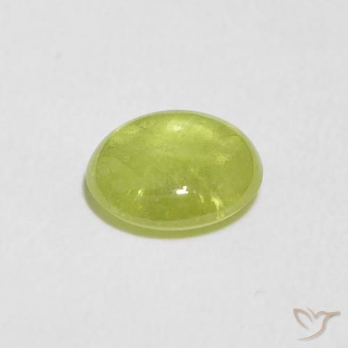 esfena Verde vivo natural de 1.15 ct, Ovalada, Transparente