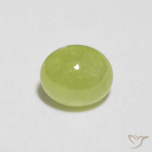 0.85ct Natural Verde claro esfena, Ovalada, Transparente
