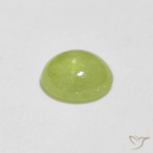 esfena Verde claro natural de 0.85 ct, Ovalada, Transparente