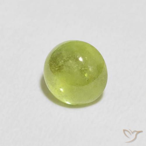 esfena Verde claro natural de 0.94 ct, Redondo, Transparente