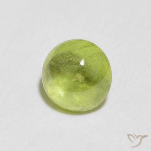 esfena Verde medio natural de 1.04 ct, Ovalada, Transparente