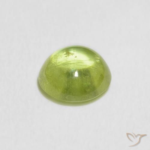 esfena Verde medio natural de 1.04 ct, Ovalada, Transparente