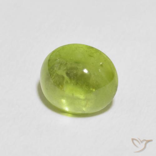 esfena Verde vivo natural de 1.86 ct, Ovalada, Transparente