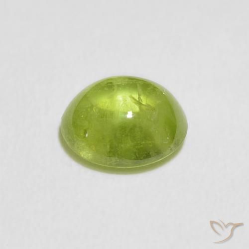 esfena Verde vivo natural de 1.86 ct, Ovalada, Transparente