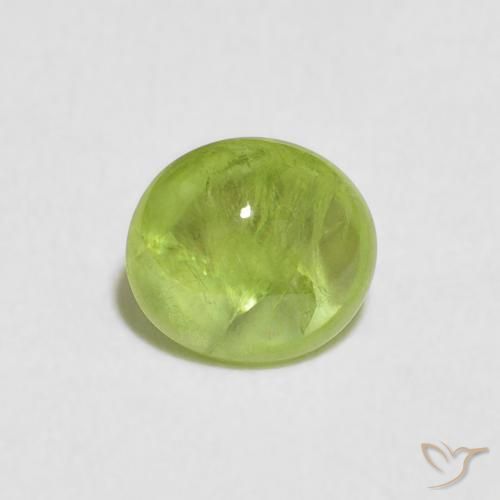 1.08ct Natural Verde medio esfena, Ovalada, Transparente