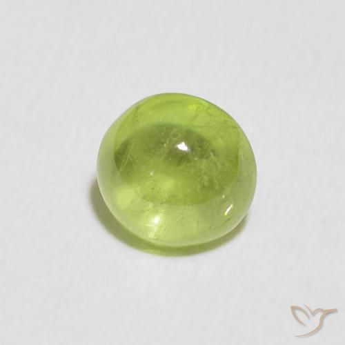 esfena Verde medio natural de 0.97 ct, Redondo, Transparente