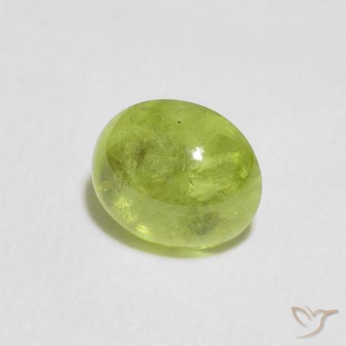 esfena Verde vivo natural de 1.27 ct, Ovalada, Transparente