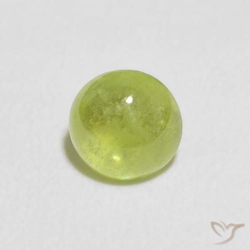 0.48ct Natural Verde vivo esfena, Ovalada, Transparente
