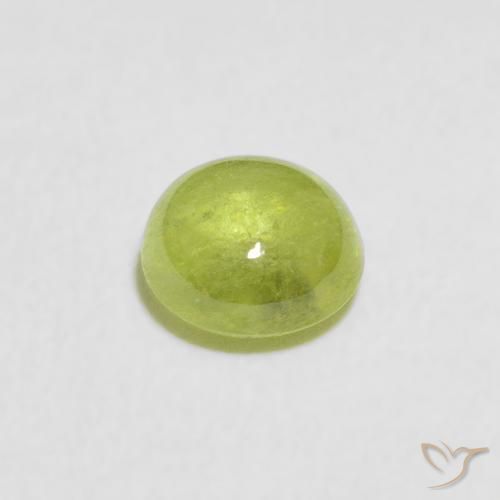 esfena Verde vivo natural de 0.48 ct, Ovalada, Transparente