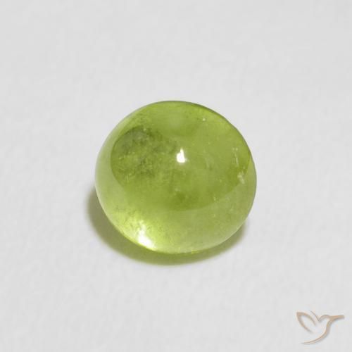 esfena Verde vivo natural de 0.52 ct, Ovalada, Transparente