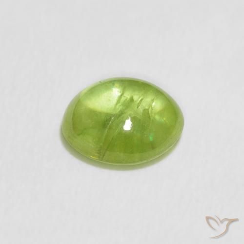 esfena Verde vivo natural de 1.75 ct, Ovalada, Transparente