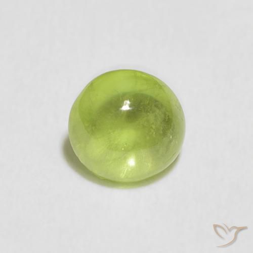 0.82ct Natural Verde medio esfena, Ovalada, Transparente