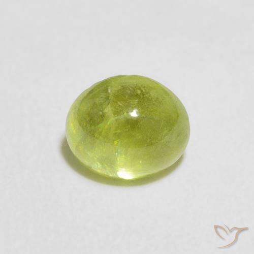 1.23ct Natural Verde medio esfena, Ovalada, Transparente