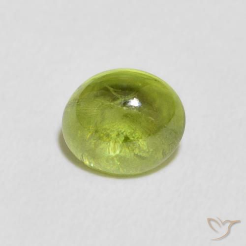 1.23ct Natural Verde claro esfena, Ovalada, Transparente