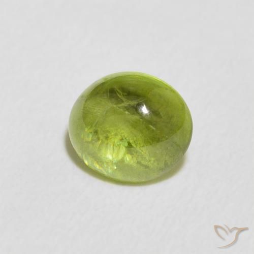 esfena Verde claro natural de 1.23 ct, Ovalada, Transparente