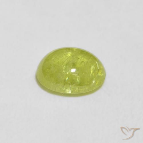 esfena Verde vivo natural de 1.23 ct, Ovalada, Transparente