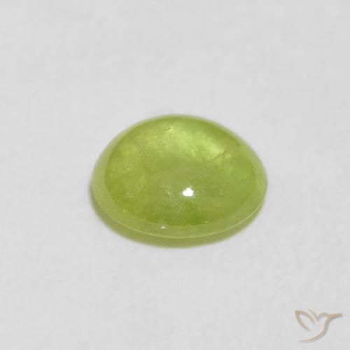 esfena Verde claro natural de 1.26 ct, Ovalada, Transparente